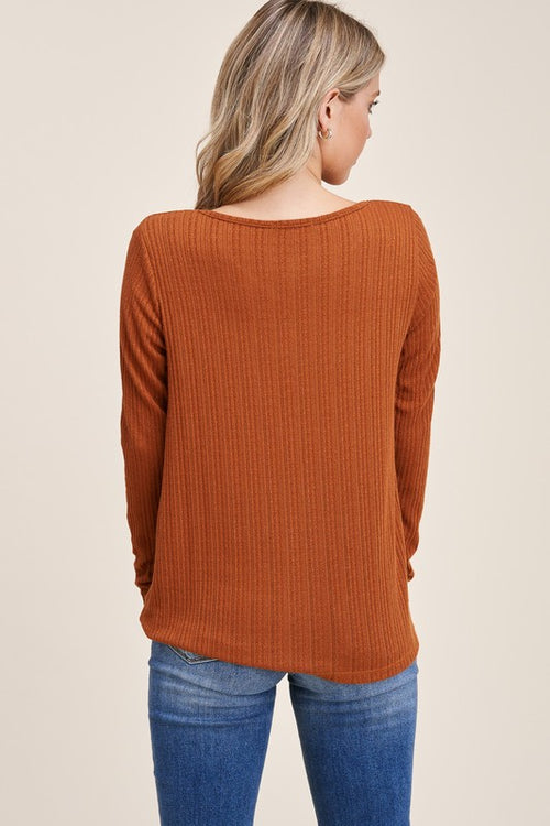 Long Sleeved Tulip Twisted Top
