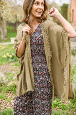 Adrift Memories Kimono in Green