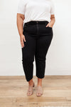 High Waist Mom Fit Jeans In Black